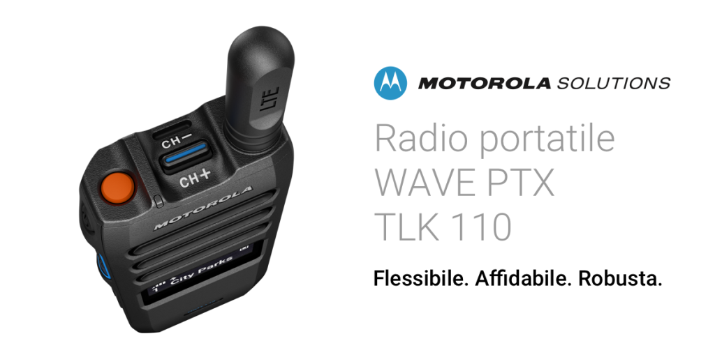 Scopri la radio portatile TLK 110 per sistemi WAVE PTX Motorola ...